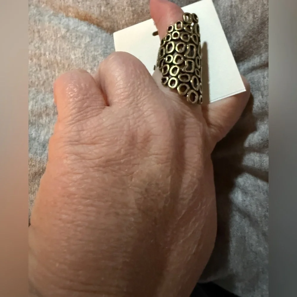 Chunky Gold Statement Ring NWT